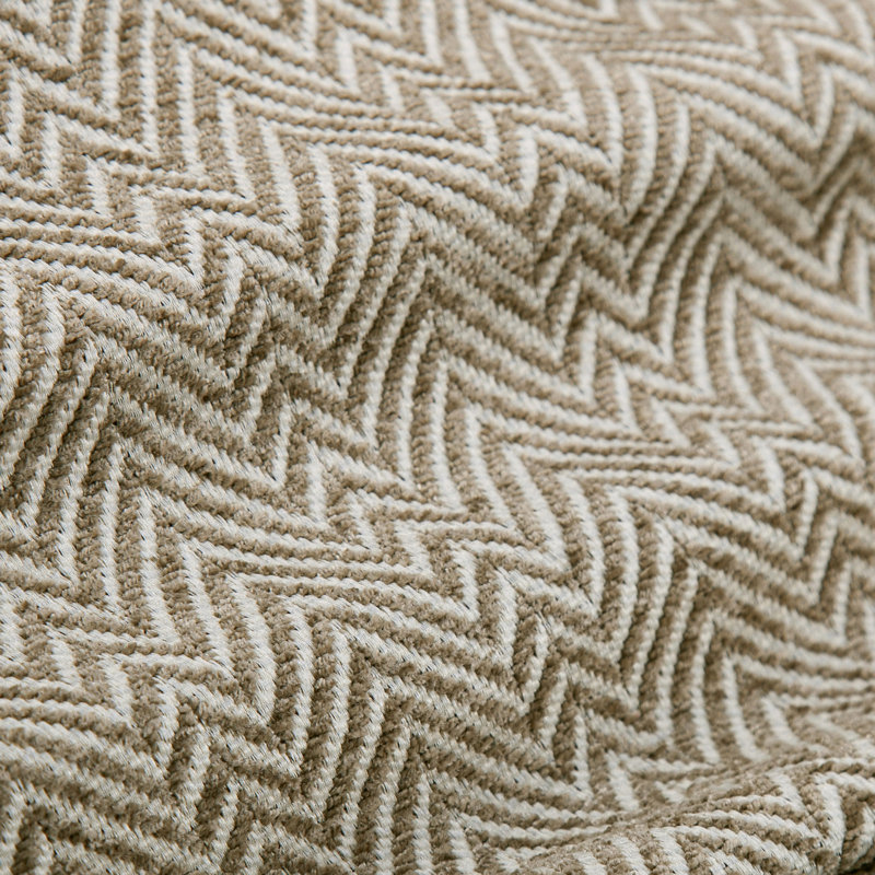 Chenille Herringbone Classic Modern Rustic Twill Woven Euro Sham 27x27 inch, Sand