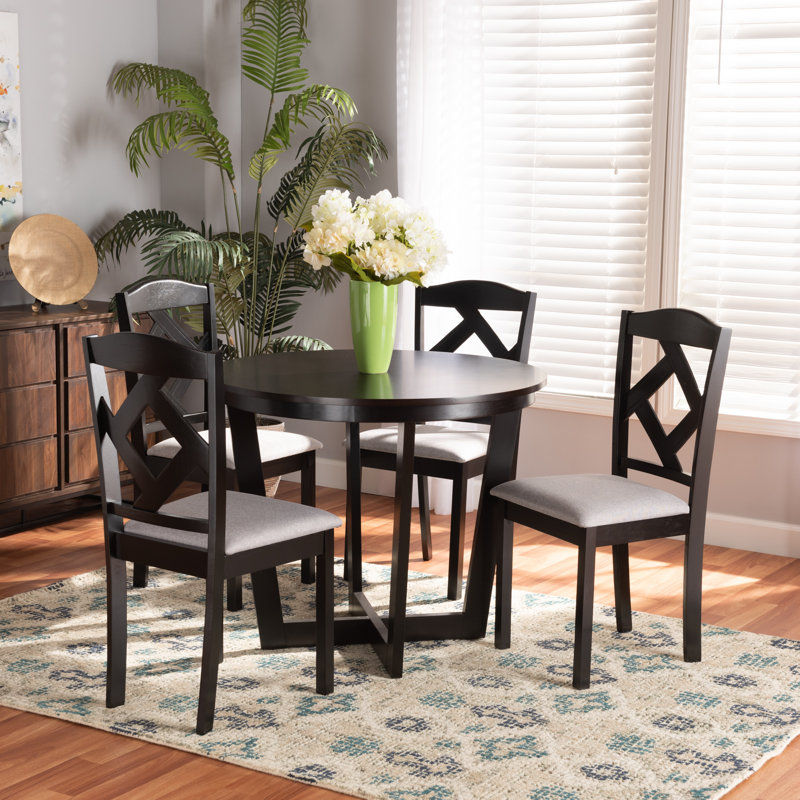 4 - Person Four Leg Dining Set, Grey