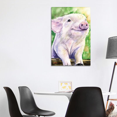 Piggy 1 Piece Wrapped Canvas Painting