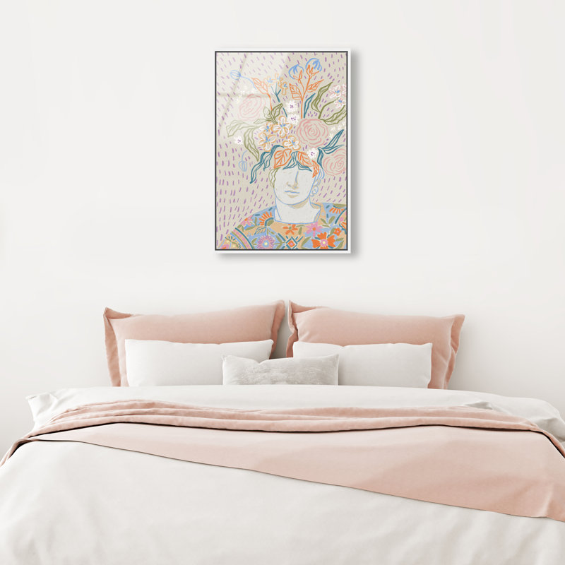 Flourishing Print by Oliver Gal, 55"H x 37"W, White Floater Frame