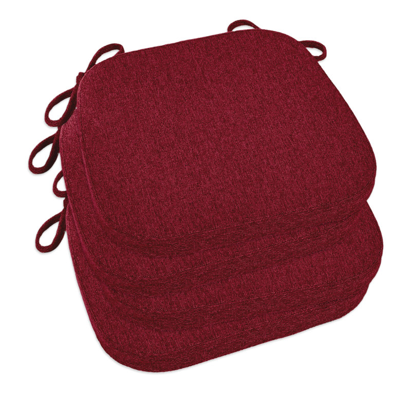 Indoor 1.5'' Dining Chair Seat Cushion, Red