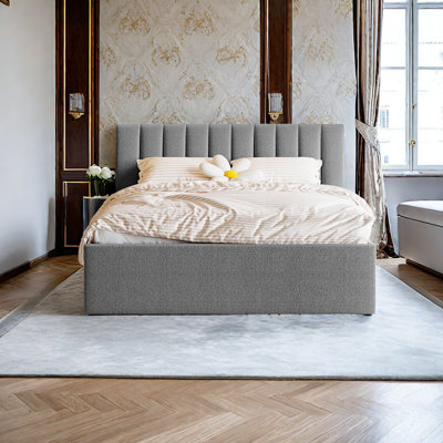 Lit plateforme tapissier Camryn
