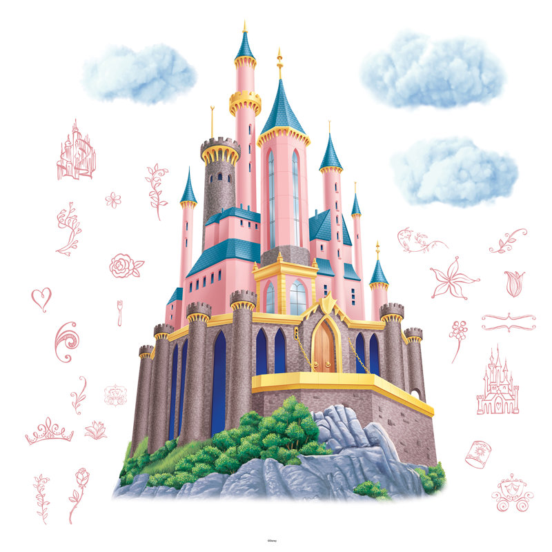 Adhésif décoratif géant Disney Princess Castle XL