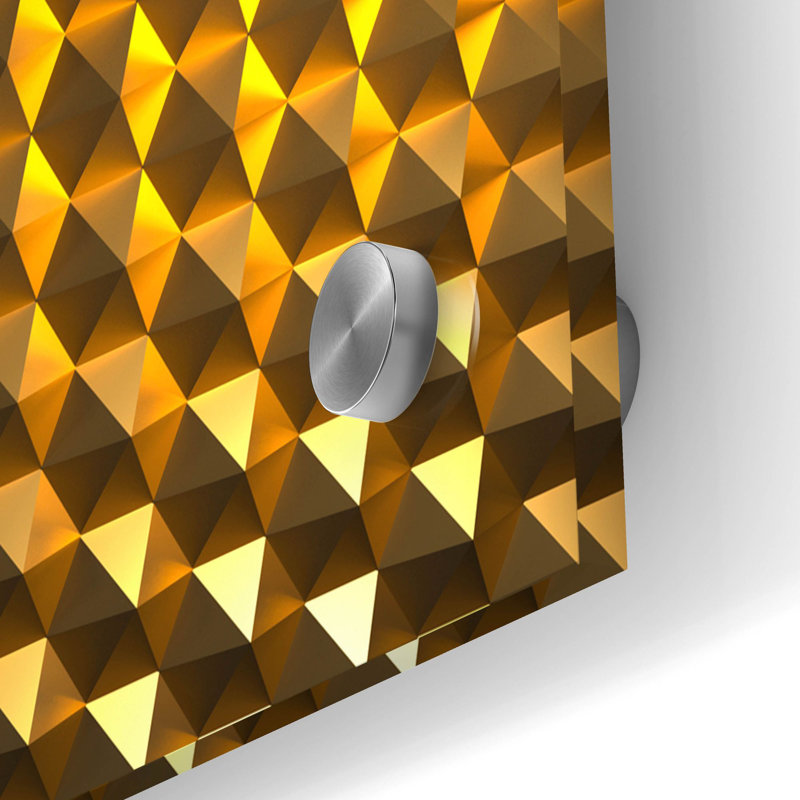 Gold Hexigans par Epic Portfolio, H 24 po x l 48 po x P 0,2 po