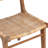Natural Finish Teak and Natural Woven Rattan High Back Dining Side Chair