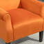 Fauteuil d'appoint à oreilles de style Mid-Century moderne avec pieds en bois robustes et support à haut dossier-647213845