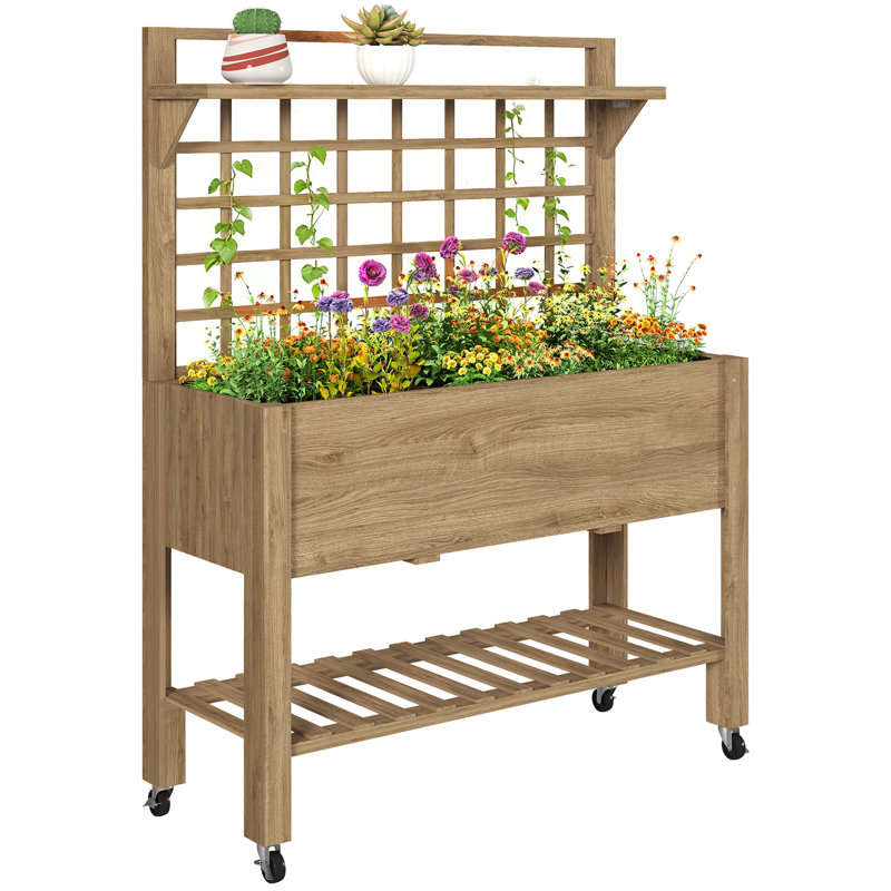 Jardin surélevé en bois Etola, H 53,25 po x l 41,25 po x P 17,75 po, Marron foncé