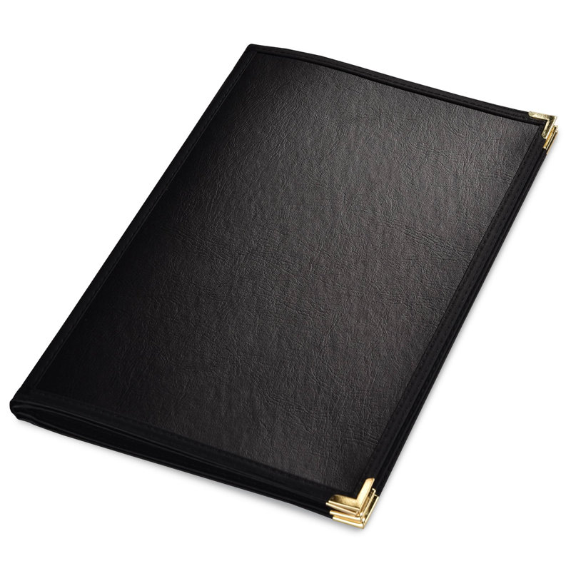 WeChef 10 Pack Restaurant Menu Covers 8.5" x 14" Book Style 4 Pages 6 Views Cafe