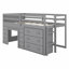 Lit mezzanine avec tiroirs et tablette-106488093