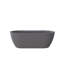 Baignoire autoportante de 63 po à surface solide et ovale gris mat avec trop-plein et bonde escamotable-127331859-127331858