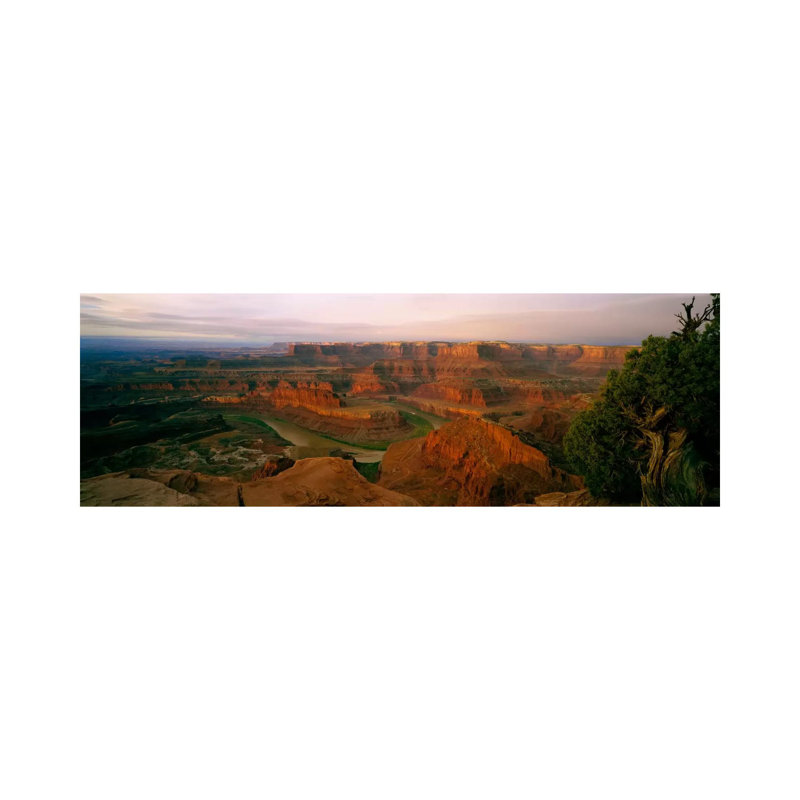 Canyonlands National Park As Seen From Dead Horse Point State Park Overlook - Wrapped Canvas Panoramic Print