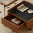 Square stone slab coffee table set
