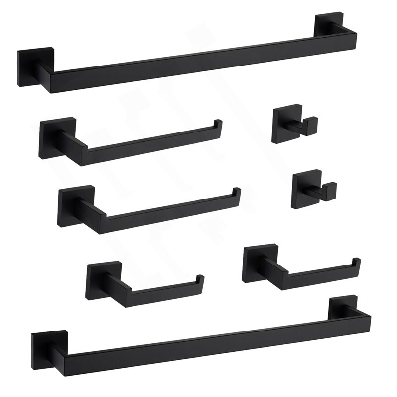 Ensemble de quincaillerie de salle de bain 8 pièces, Nickel brossé