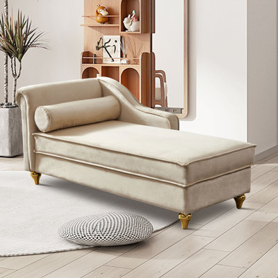 Kerry Fabric Upholstered Storage Chaise Lounge