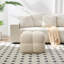 Robertas 53cm Wide Modern Upholstered Tufted Square Ottoman Footstool Accent Stool for Living Room Bedroom-383358344