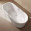 Baignoire autoportante Nanterre 68 po, blanc lustré, bonde incluse