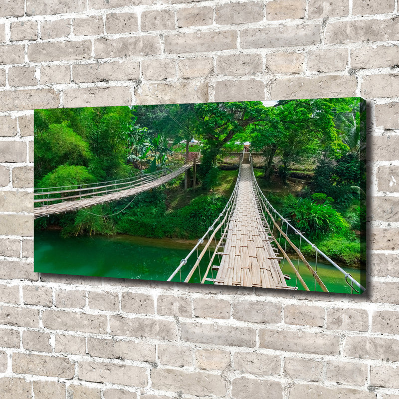 Bridge Over The River - No Frame Print on Canvas