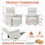 Fauteuil inclinable manuel en cuir synthétique