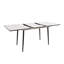 7 tables et chaises de salle à manger avec une fonctionnalité extensible de 2 à 6 sièges modernes: chaises en tissu Pu, pieds en métal noir, installation facile à nettoyer-75434400