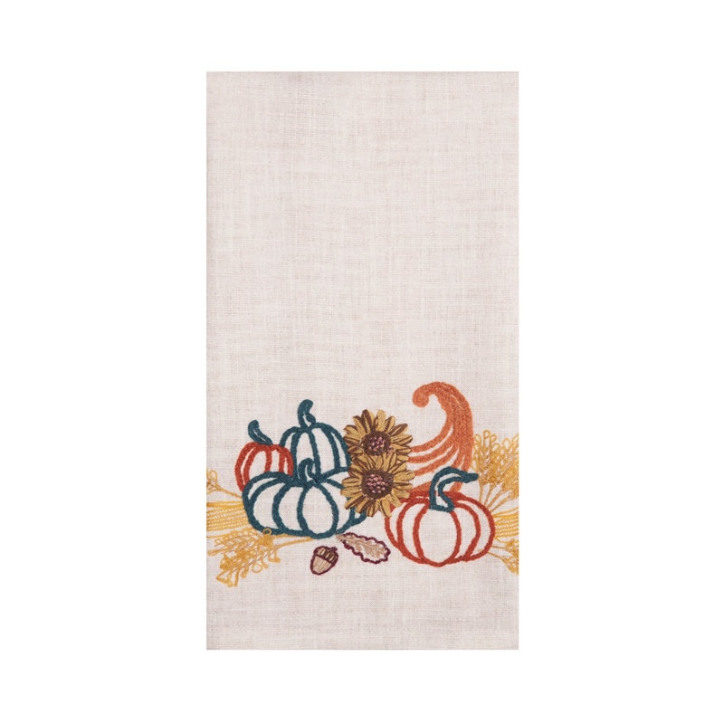 Autumn Botanical Pumpkin Towel