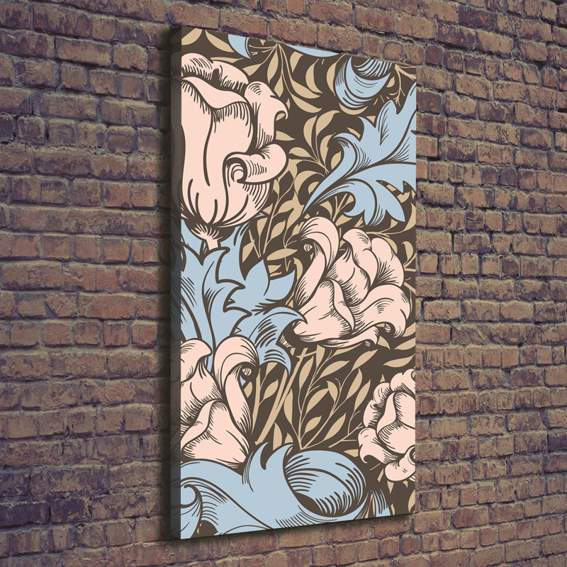 Flowers And Leaves - Wrapped Canvas Print
