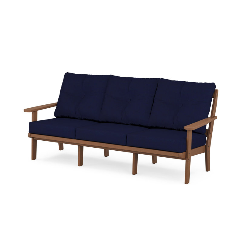 Lakeside Mission Deep Seating Sofa, Mahogany, Cast Ash