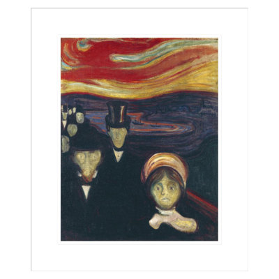 Anxiety by Edvard Munch -Framed Giclee Print