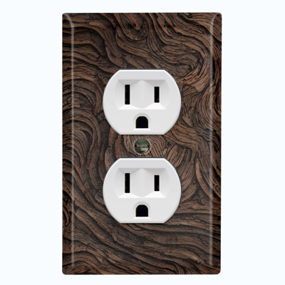 Plaque murale standard en bois brun