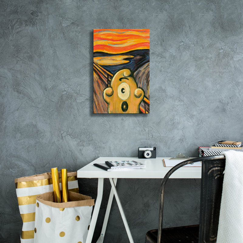  «Tribute To Mr Munch» par Matt Wills, art mural sur toile, H 18 po x l 12 po