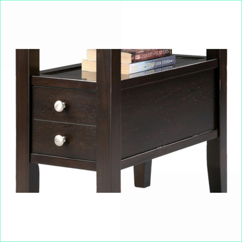 Table basse traditionnelle en bois composite espresso avec 2 tiroirs, capacité de poids de 250 lb pour le salon