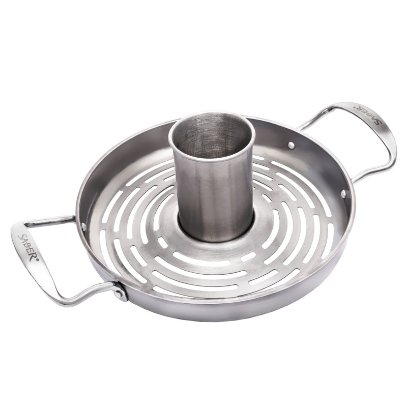 SABER Poultry & Vegetable Roaster Grill Accessory, Stainless Steel