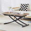 Table de levage moderne et minimaliste moderne, avec un autocollant de bureau en grain de bois de 0,8 pouce