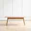 Plate Plate Table basse Largeur 120 X Profondeur 56 X Hauteur 45 Cm Bureau d'étude Facile à assembler Bois naturel avec tablette de rangement