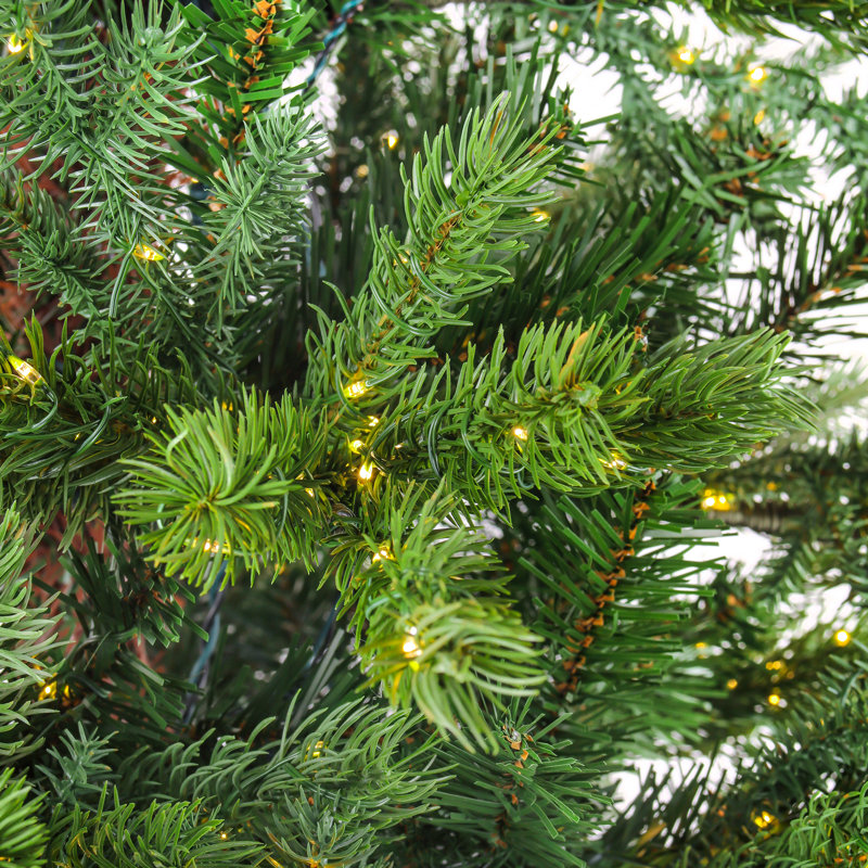 108" H Green Realistic Artificial Pine Christmas Tree with LED Lights, 120" x 69"