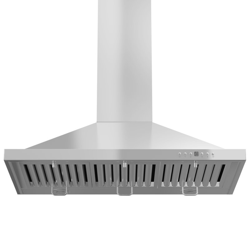 48" 400 CFM Convertible Wall Mount Range Hood, Black Stainless Steel