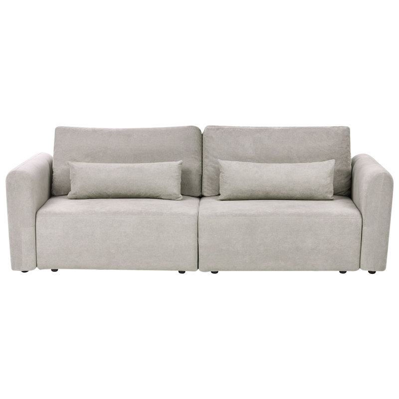 3 Seater Reclining Sleeper, Grey Fabric 