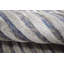 Tapis bleu ciel/ivoire à la main