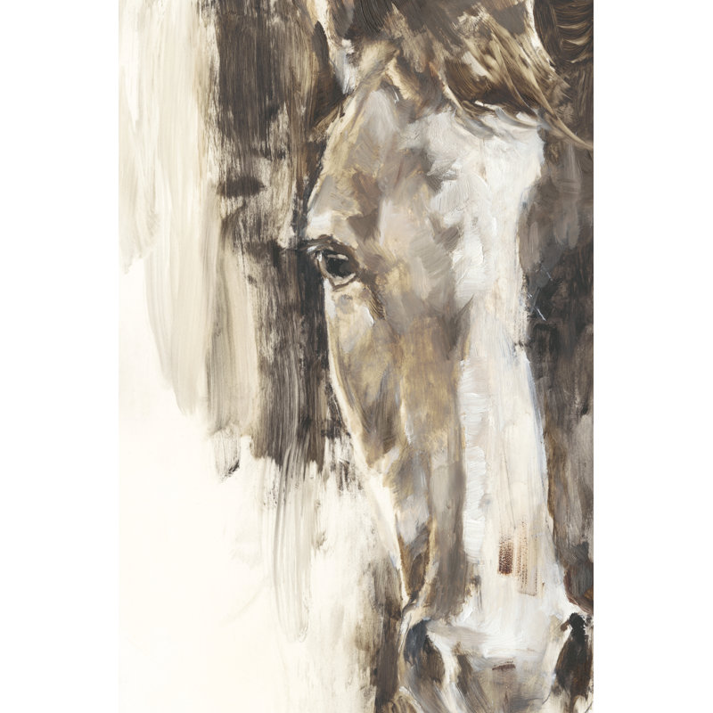 Cropped Equine Study I by Ethan Harper - Painting, 76cm H x 51cm W, Wrapped Canvas