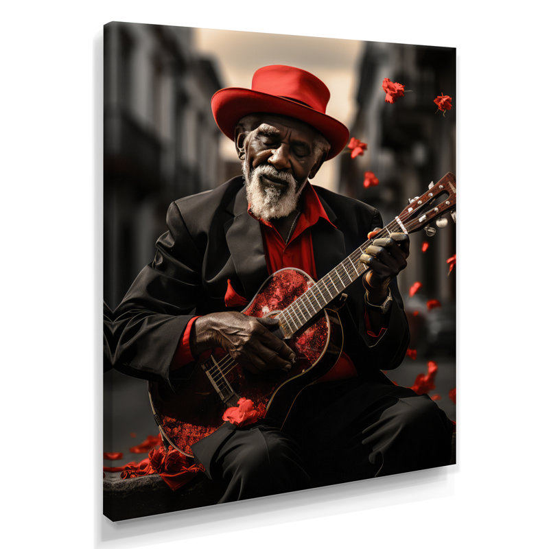 «Kursk Red Cuban Singer II», reproduction sur toile, H 40 po x l 30 po x P 1,5 po, Toile tendue