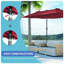 Très grand parasol d'extérieur de 15 pi Outsunny avec poignée à manivelle et bouches d'aération pour la cour, la terrasse, la piscine et le marché