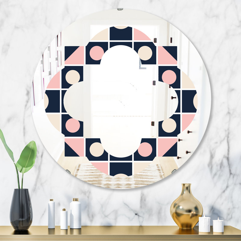 Miroir mural éclectique Quatrefoil, H 24 po x l 24 po