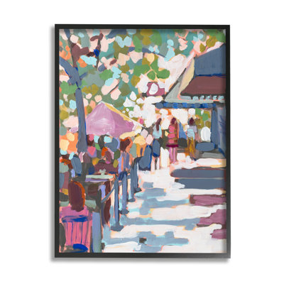 bb-459-Framed Abstract City Market by Jenny Westenhofer Single Picture Frame Print on Canvas