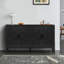 Armoire décorative de style campagnard 60 pouces avec 4 portes et tablette réglable-1800248147