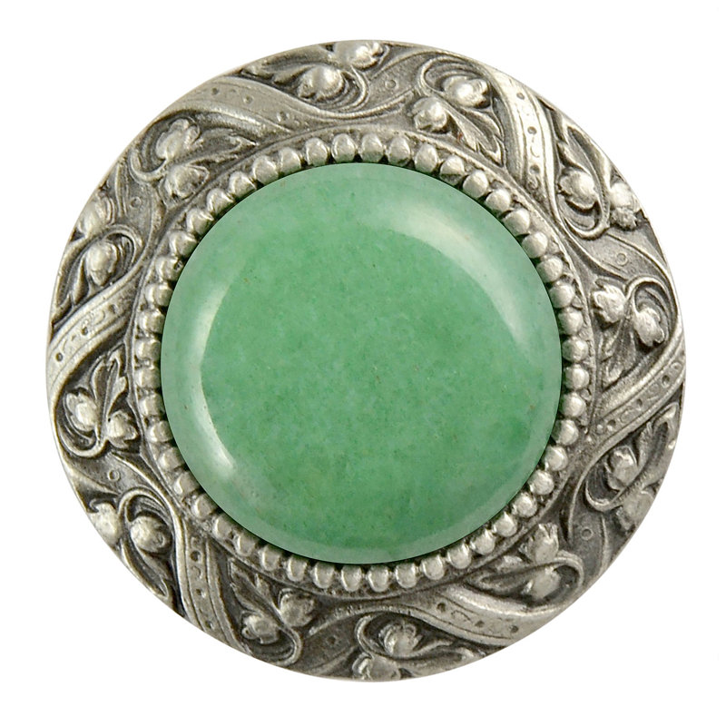 Jewel Mushroom Knob, Antique Pewter