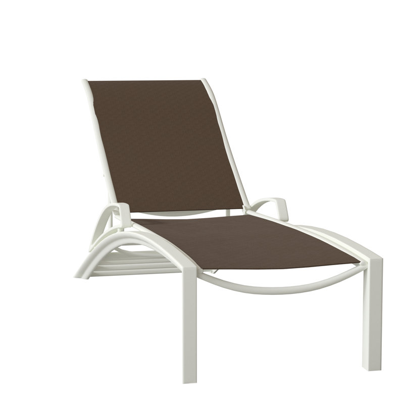South Beach Outdoor Chaise Lounge, Shell, Gold Coast