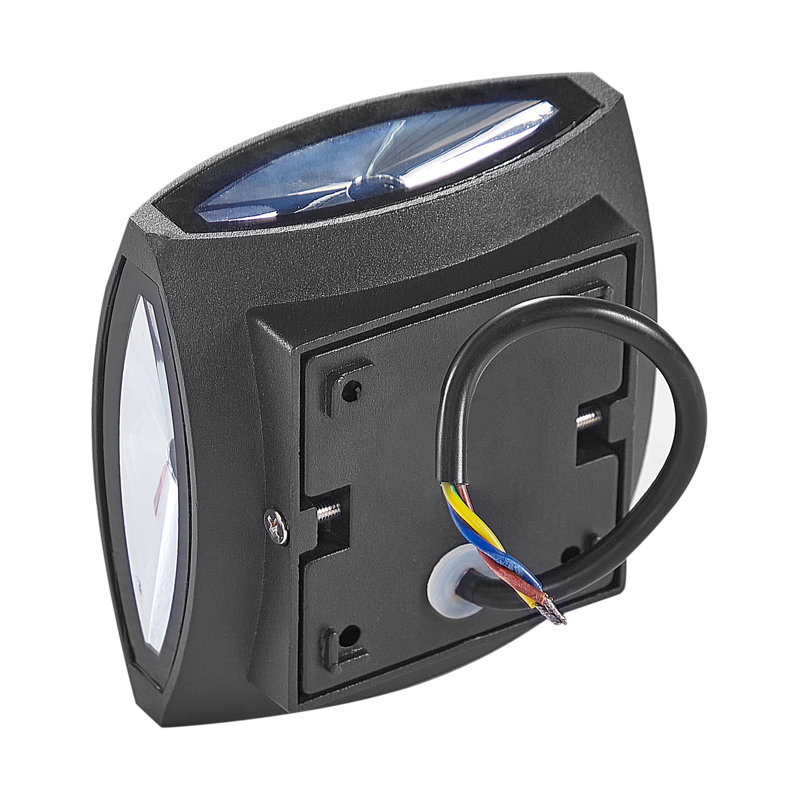 Damesha Satin Black 15cm H Integrated LED Outdoor Sconce