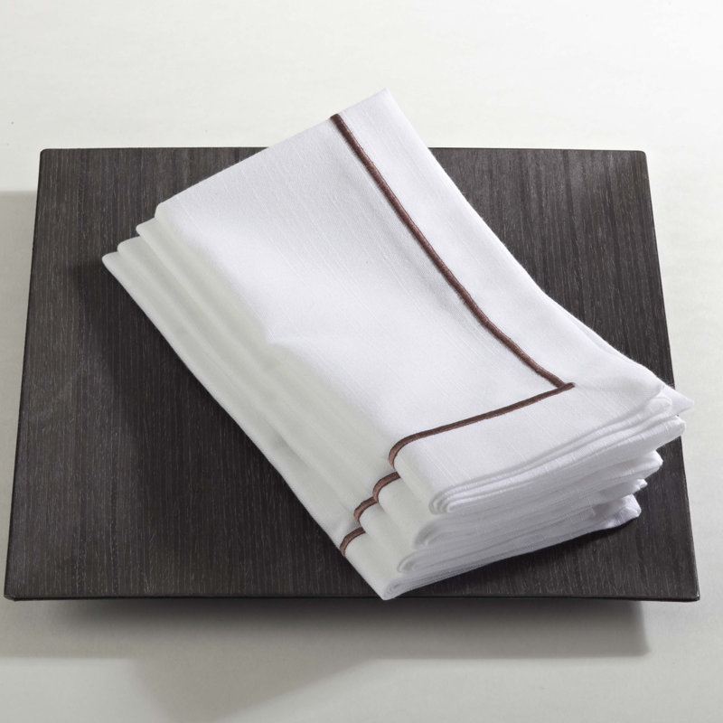 Ensemble de serviettes de table 4 pièces Odelle, 20"x20", Champagne doré