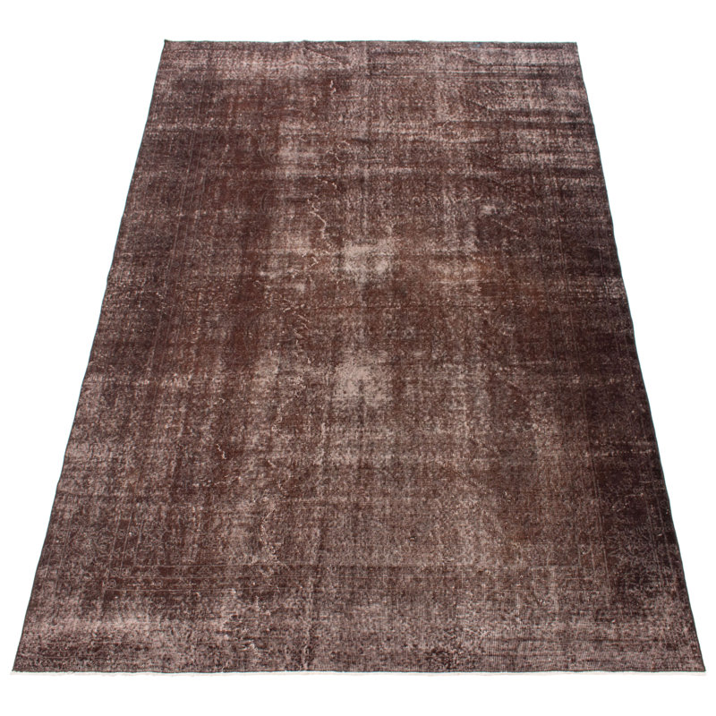 Tapis brun foncé à transition de couleur 6 pi 11 po x 10 pi 4 po