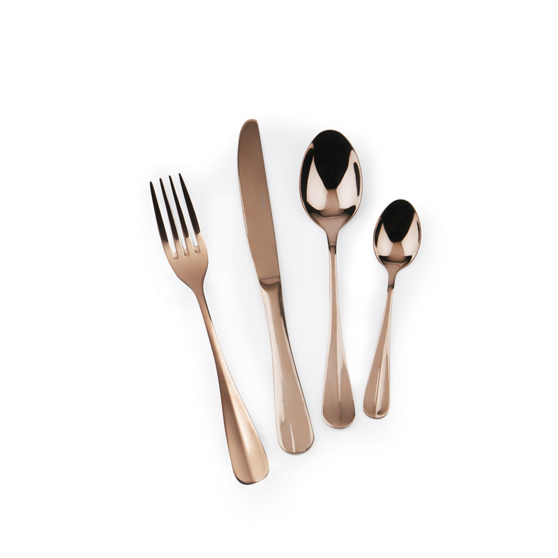 Cutlery Set 24 Pieces, Copper