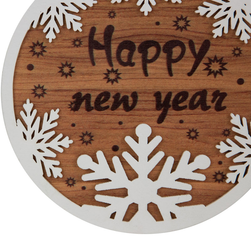 7'' Wood Holiday Shaped Ornament